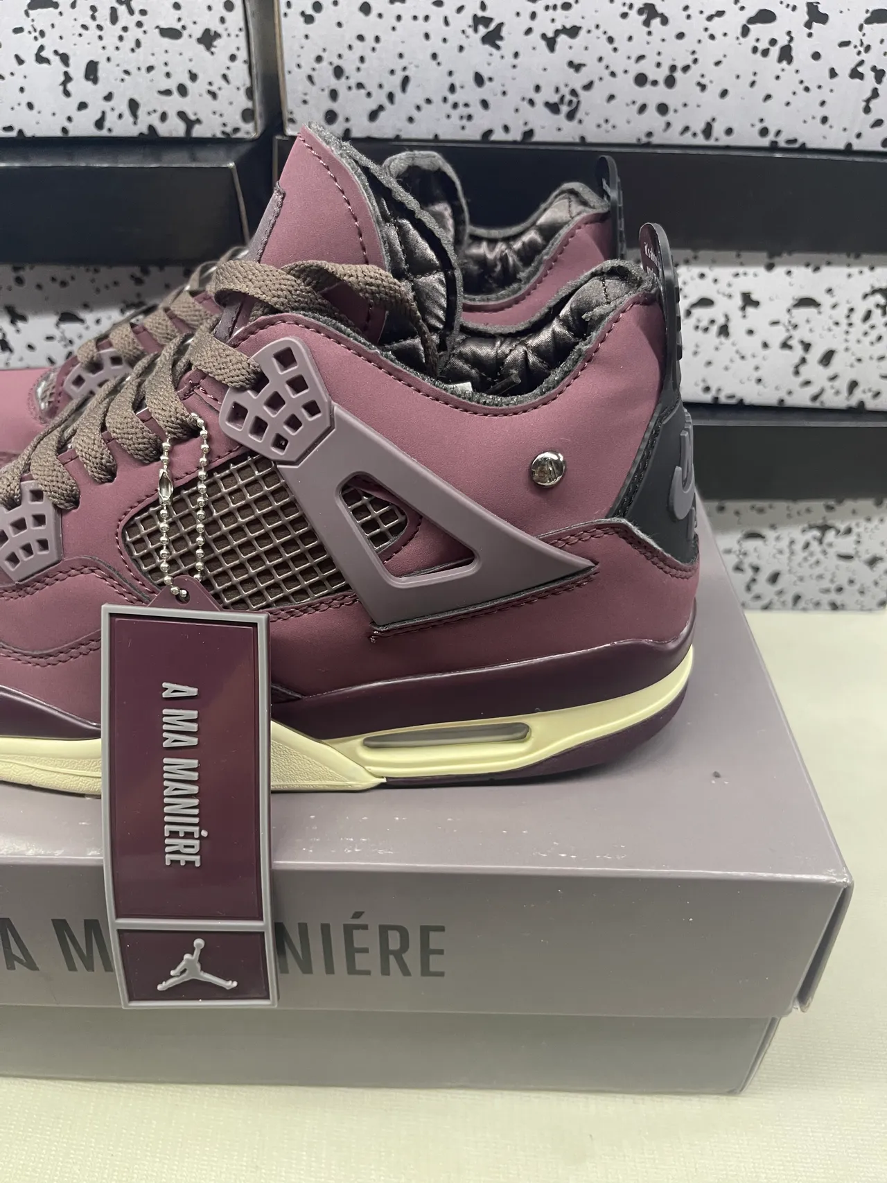 Air Jordan 4 A Ma Manière Maroon Basketball Shoes 5