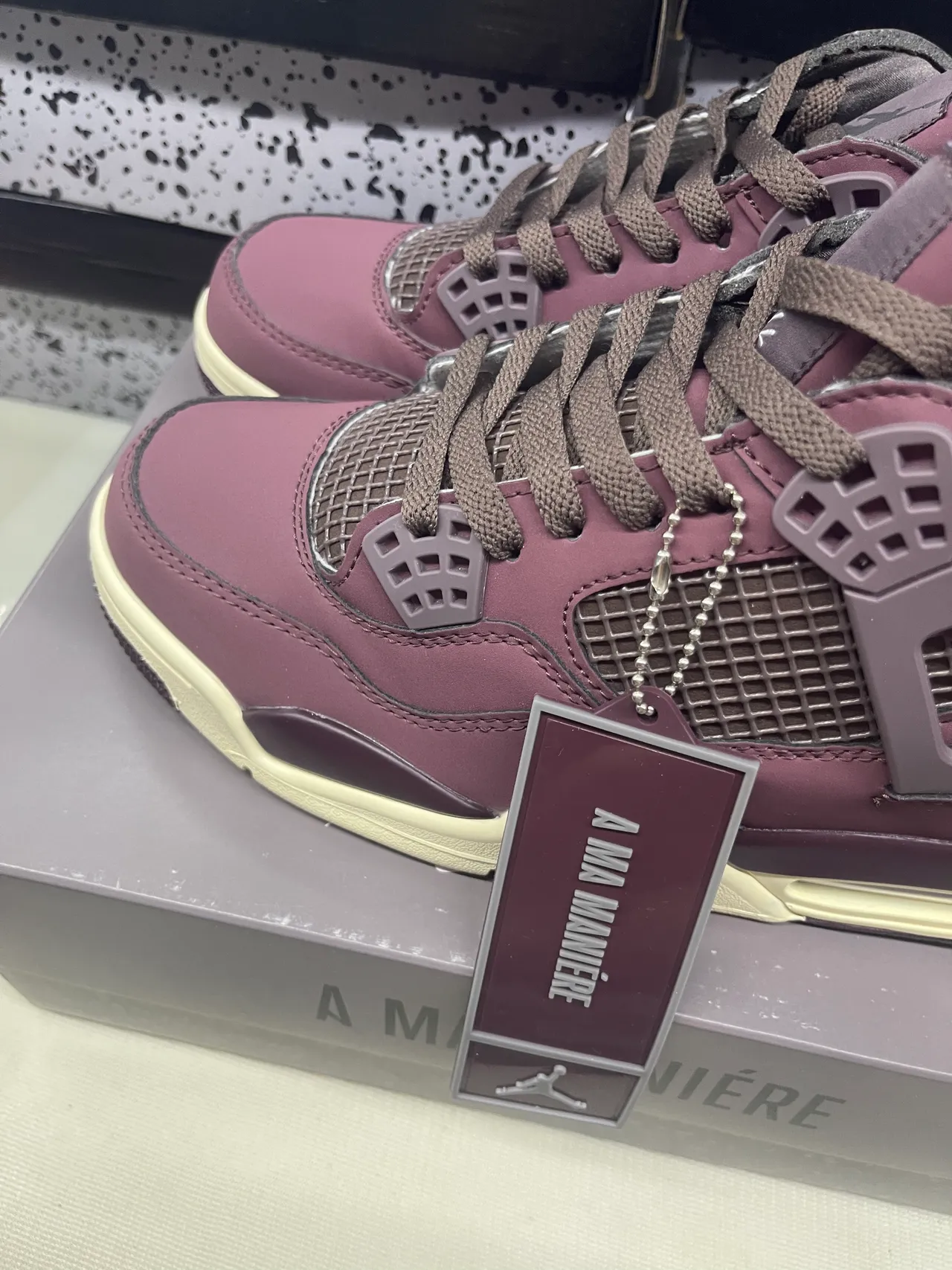 Air Jordan 4 A Ma Manière Maroon Basketball Shoes 6