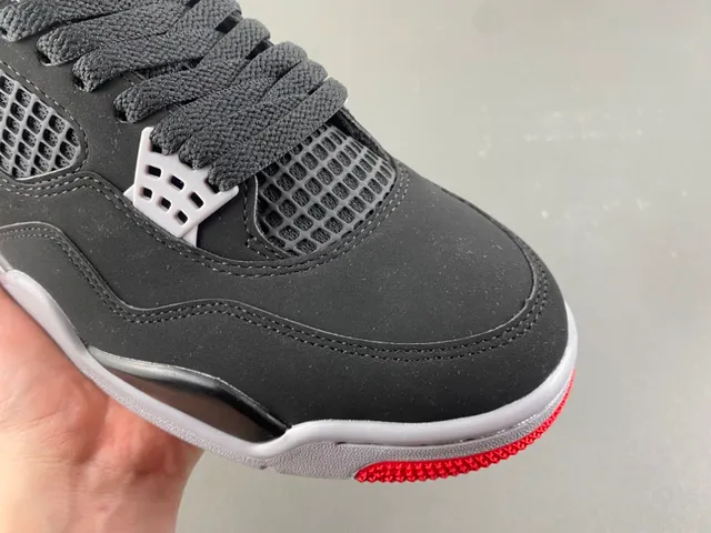 Air Jordan 4 Black Cement Red Basketball Shoes 2