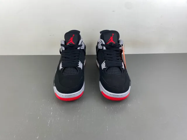 Air Jordan 4 Black Cement Red Basketball Shoes 11