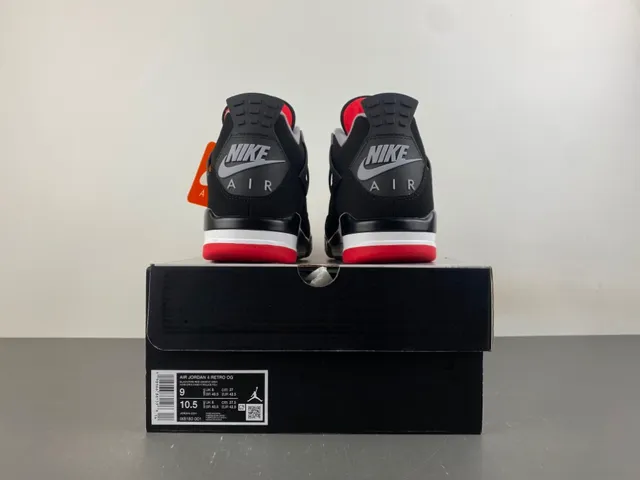 Air Jordan 4 Black Cement Red Basketball Shoes 17