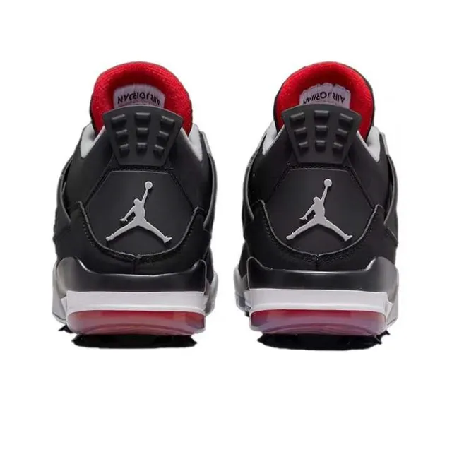 Air Jordan 4 Black Gray Red Basketball Shoes 3