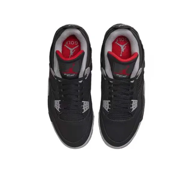 Air Jordan 4 Black Gray Red Basketball Shoes 4