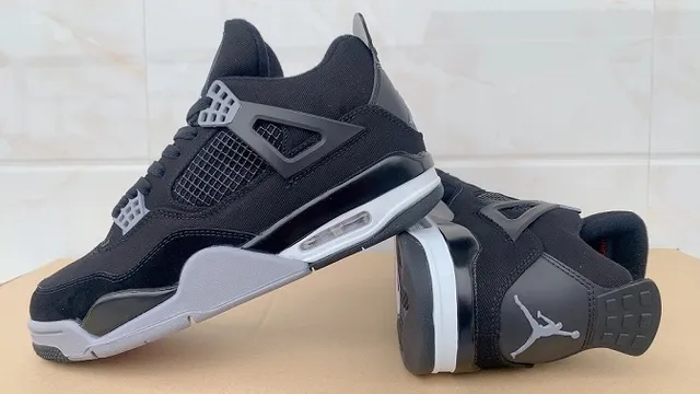 Air Jordan 4 Black Gray Red Basketball Shoes 3