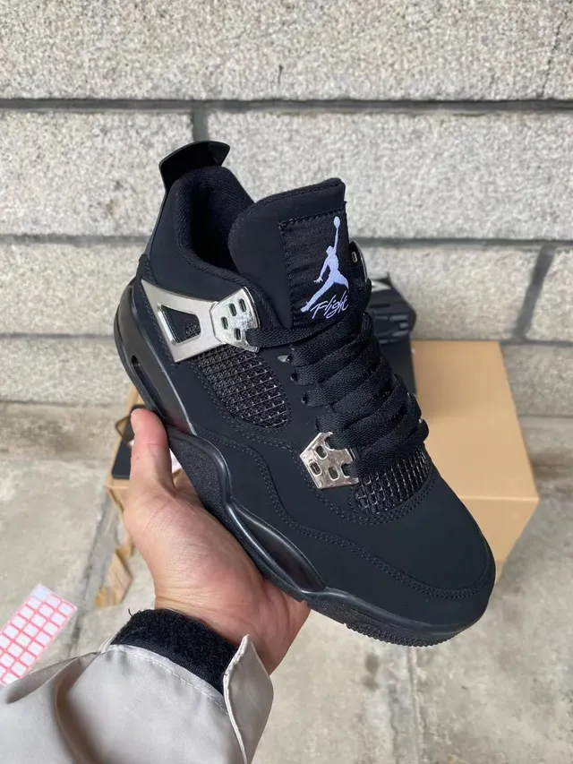 Air Jordan 4 Black Neon Green Basketball Shoes 2