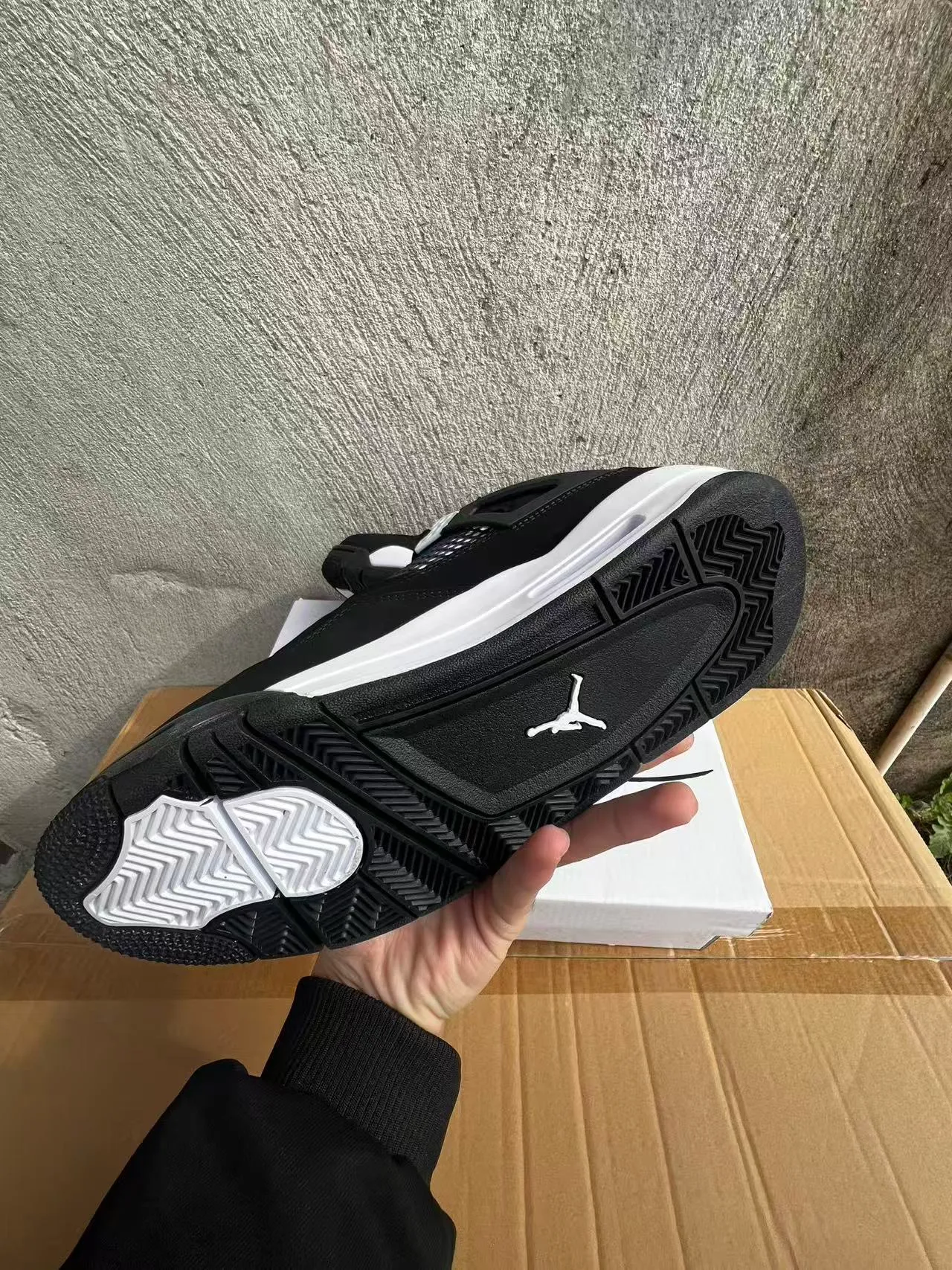 Air Jordan 4 Black White Basketball Shoes 6
