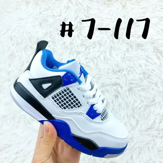 Air Jordan 4 Blue White Black Lifestyle Sneakers 11