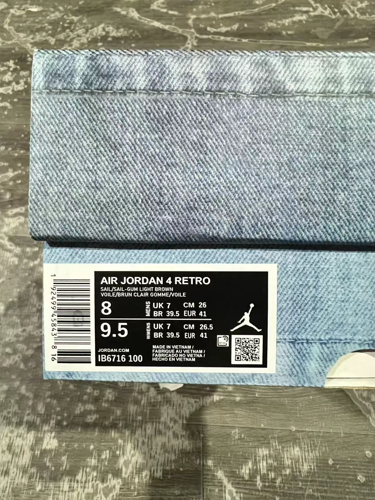 Air Jordan 4 Denim Blue White Basketball Shoes 10