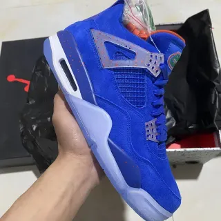 Air Jordan 4 Florida Gators Tênis de Basquete de Suede Azul Royal