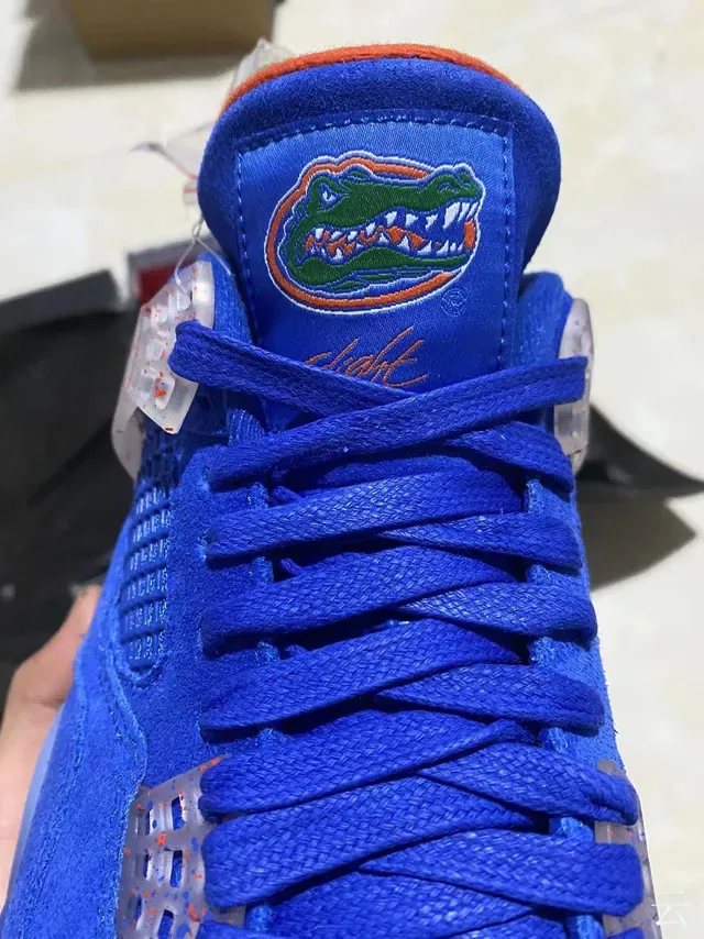 Air Jordan 4 Florida Gators Zapatillas de Baloncesto de Ante Azul Royal 4