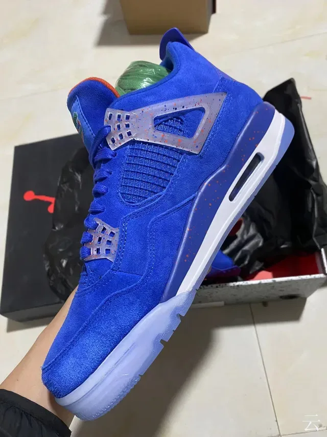 Air Jordan 4 Florida Gators Zapatillas de Baloncesto de Ante Azul Royal 5