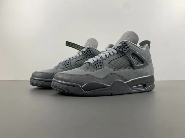 Air Jordan 4 Monochromatic Gray Basketball Shoes 9