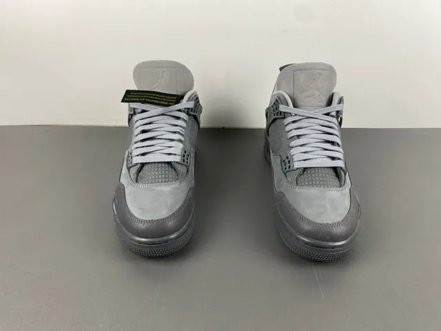 Air Jordan 4 Monochromatic Gray Basketball Shoes 10