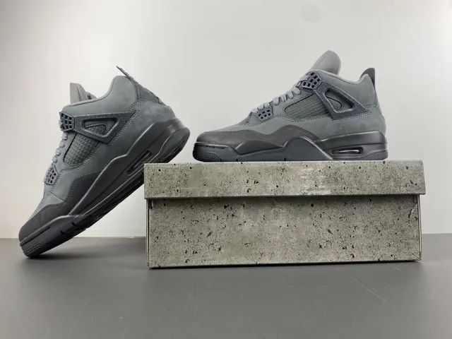 Air Jordan 4 Monochromatic Gray Basketball Shoes 13