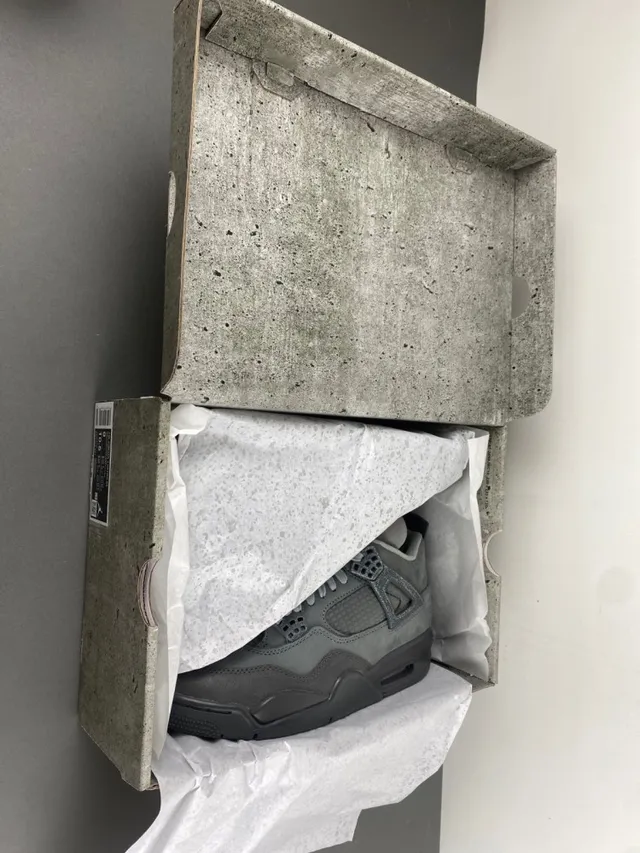 Air Jordan 4 Monochromatic Gray Basketball Shoes 16