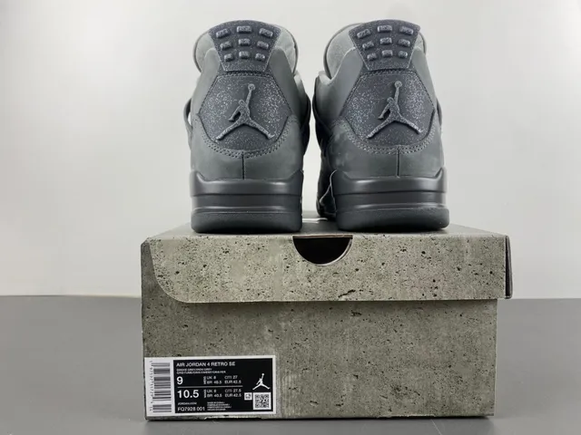 Air Jordan 4 Monochromatic Gray Basketball Shoes 17