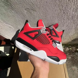 Air Jordan 4 Red Black White Basketball Shoes
