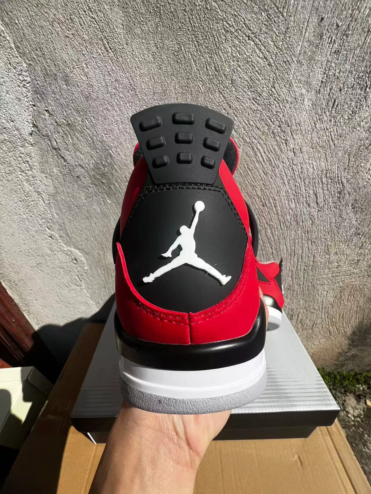 Air Jordan 4 Red Black White Basketball Shoes 8