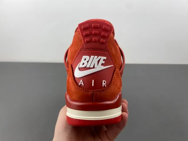 Air Jordan 4 Red Suede High-Top Basketball Shoes 4