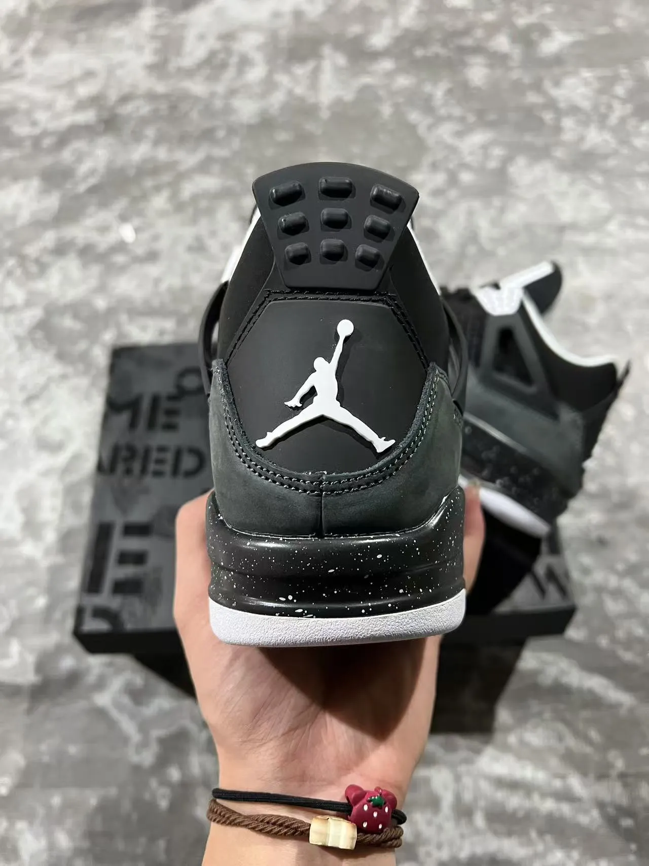 Air Jordan 4 Speckled Particle Gray Basketball Shoes 9
