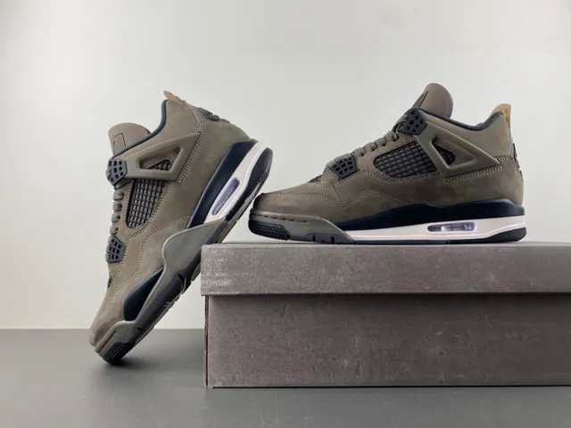 Air Jordan 4 Taupe Suede Basketball Shoes 12