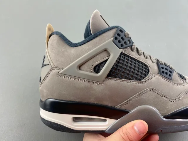Air Jordan 4 Taupe Suede Basketball Shoes 3