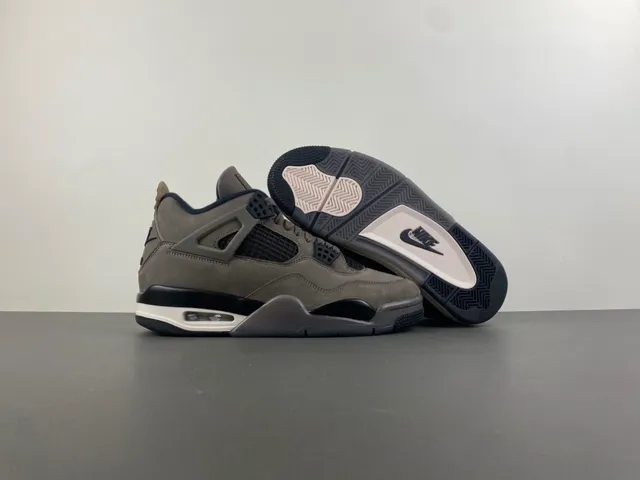 Air Jordan 4 Taupe Suede Basketball Shoes 12