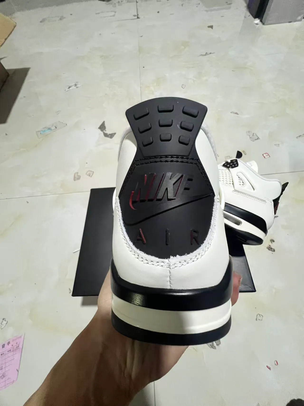 Air Jordan 4 White Black Basketball Shoes 8