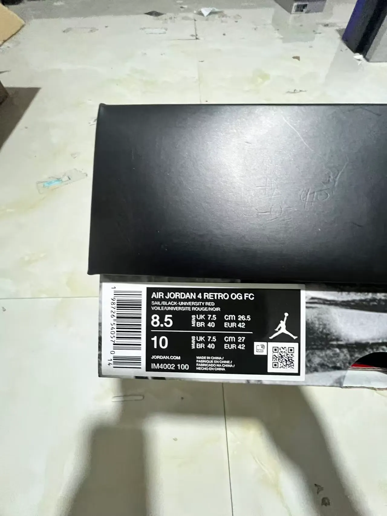 Air Jordan 4 White Black Basketball Shoes 10