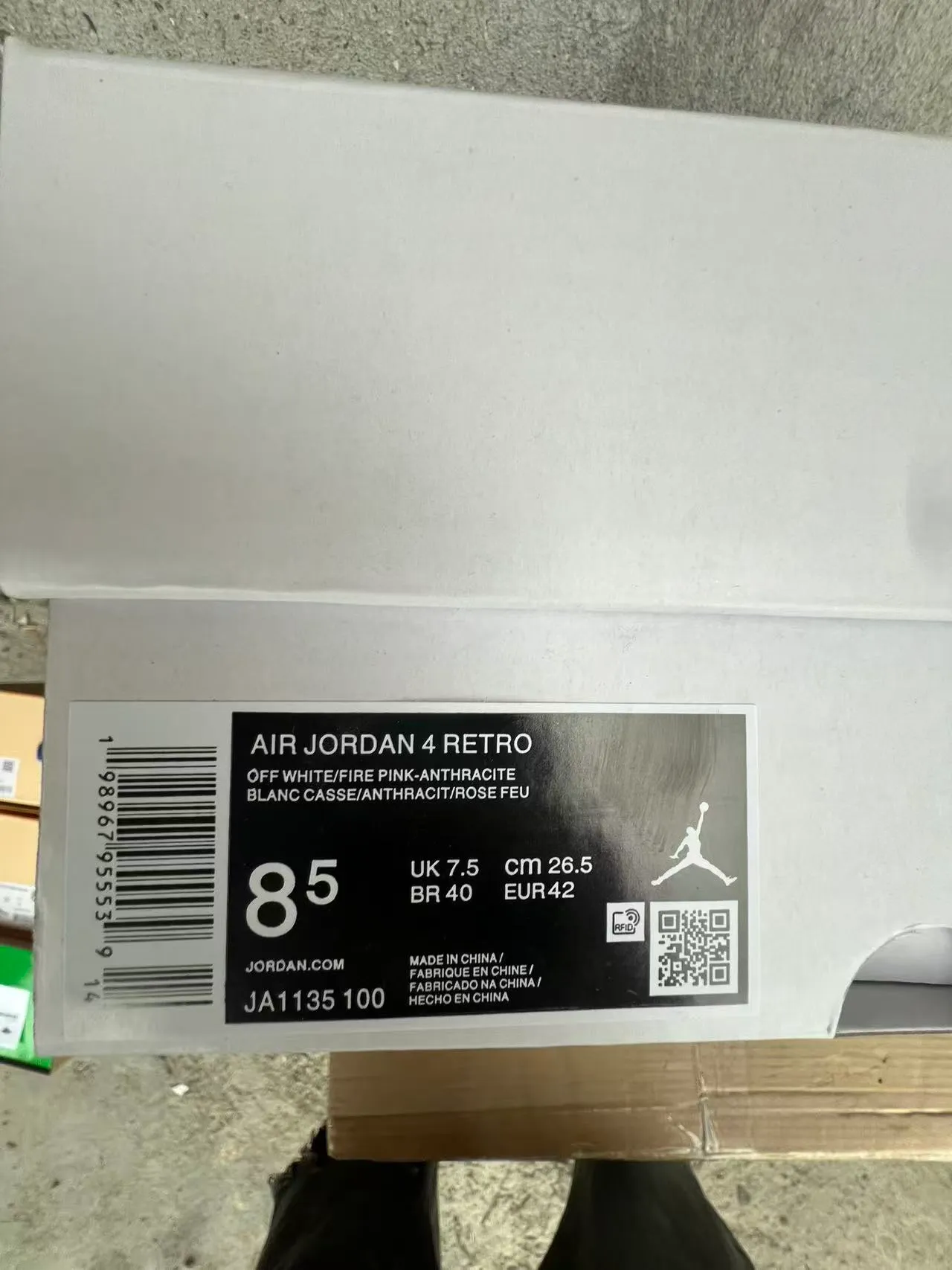 Air Jordan 4 White Black Pink Gradient Mesh Basketball Shoes 10