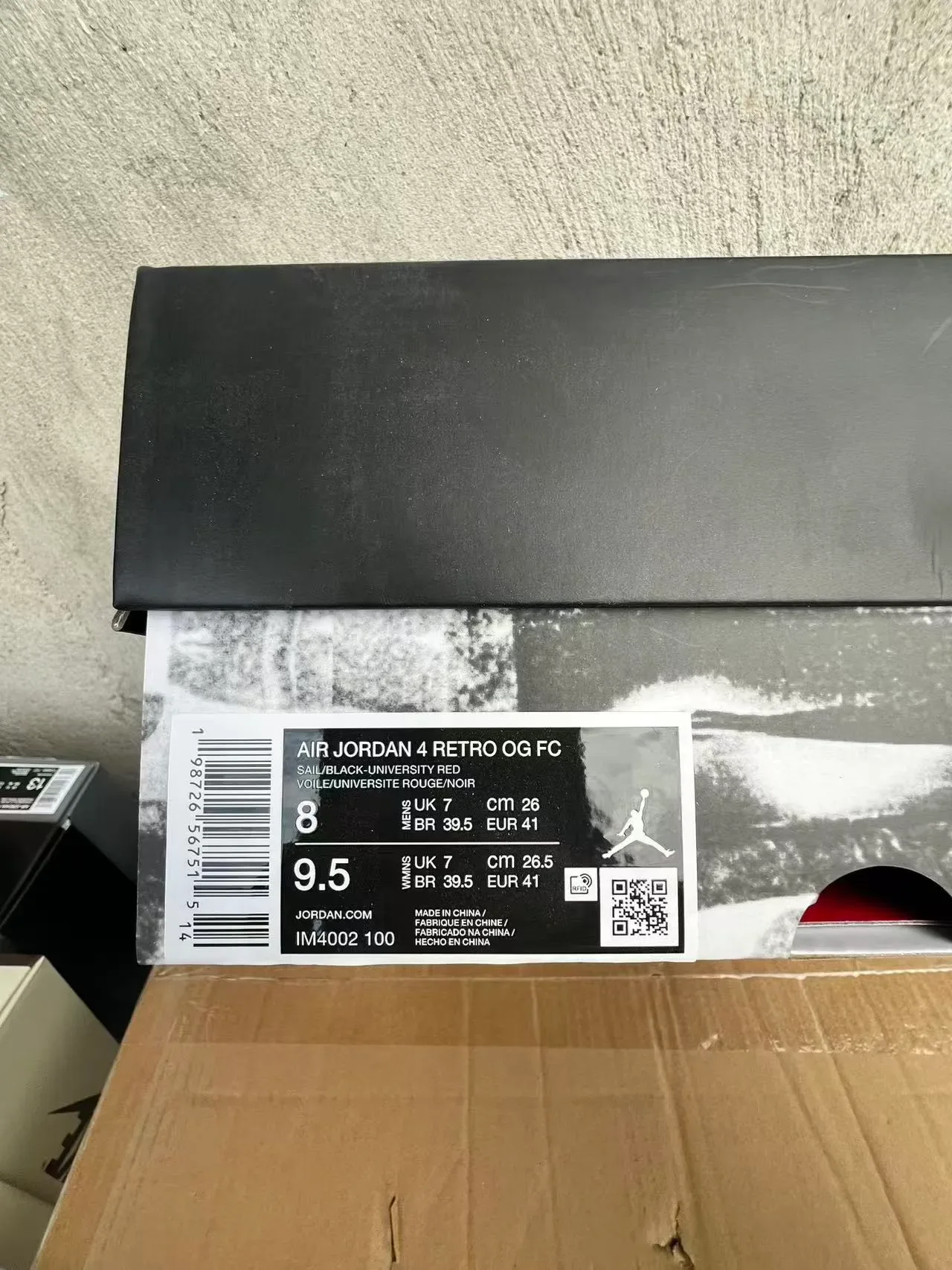 Air Jordan 4 Tênis de Basquete Branco Preto Vermelho 10