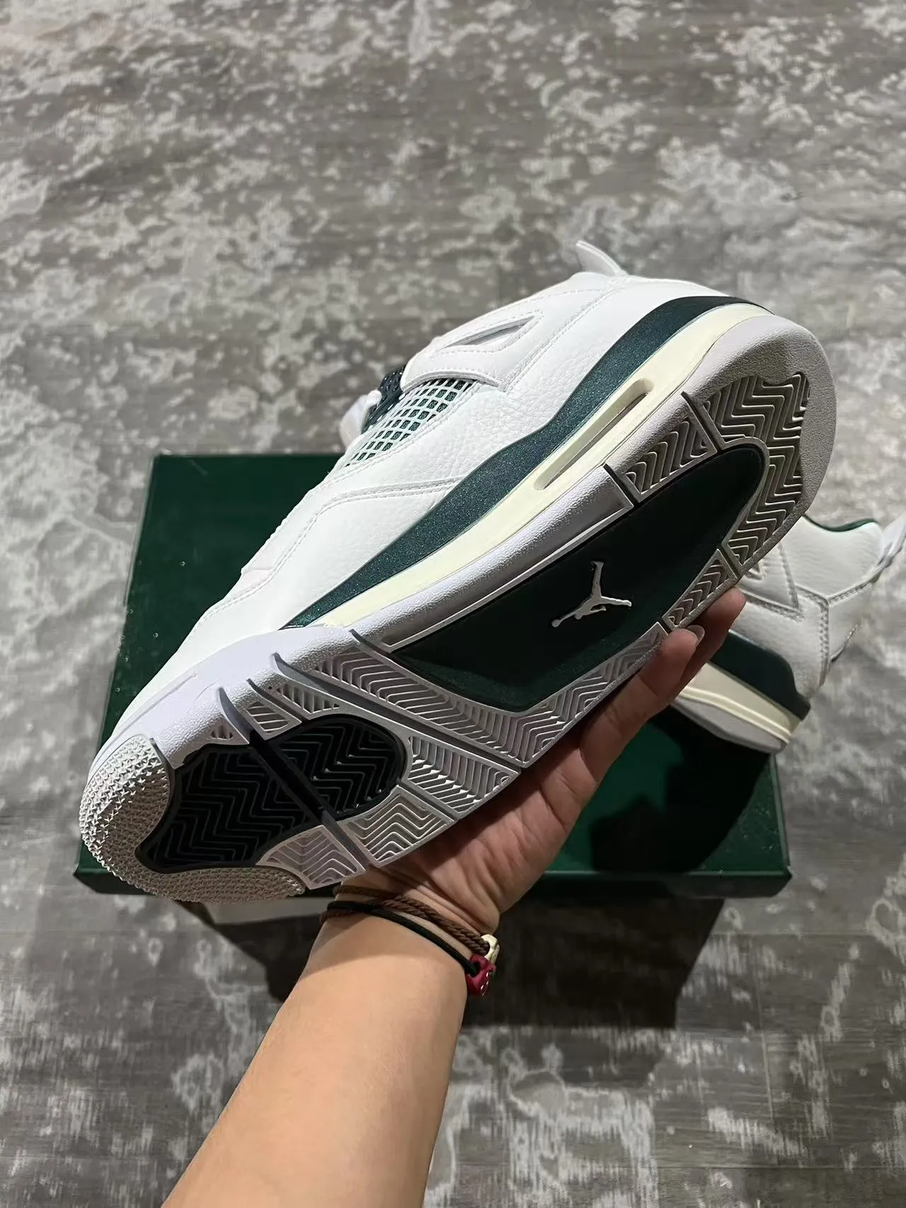 Air Jordan 4 White Dark Green Basketball Shoes 6