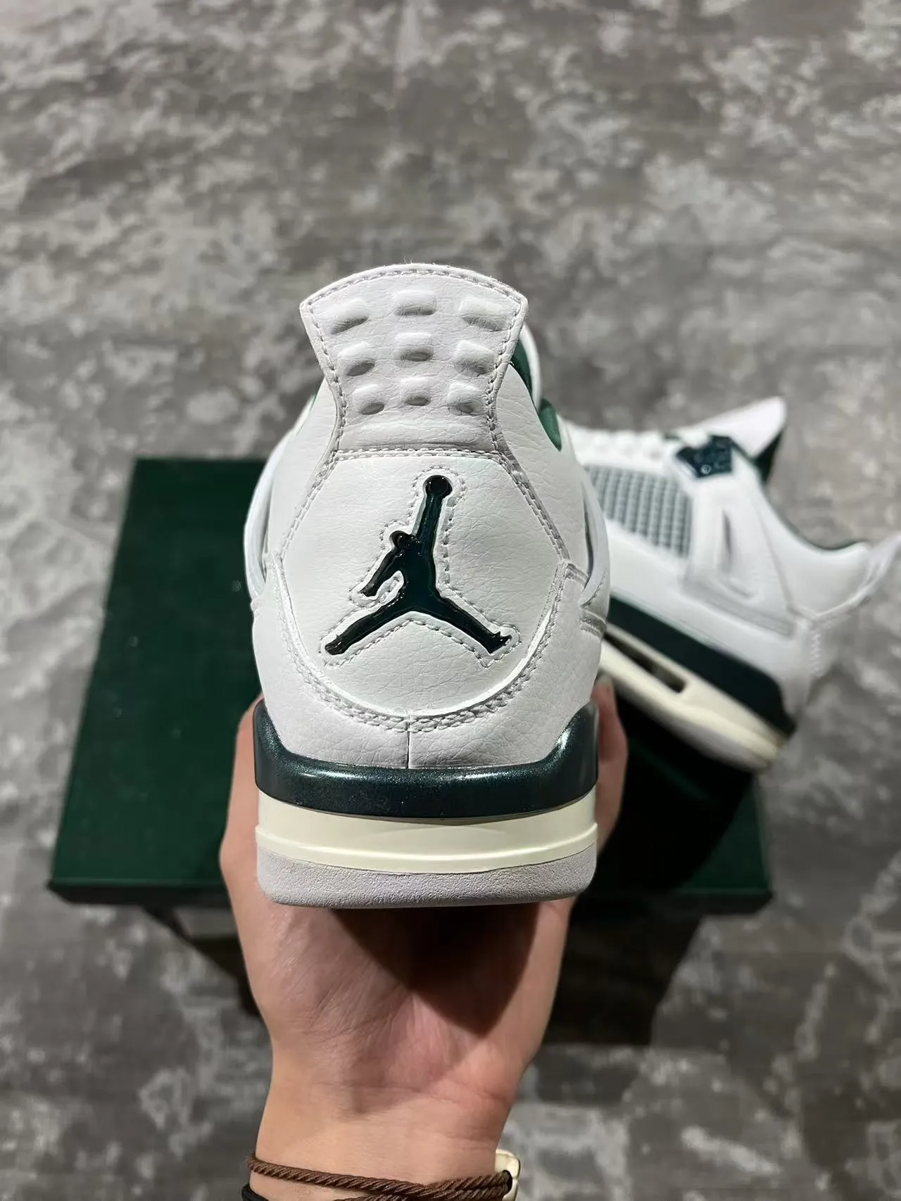 Air Jordan 4 White Dark Green Basketball Shoes 8