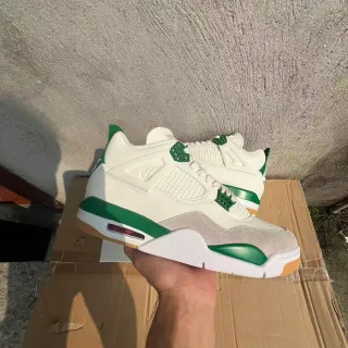 Air Jordan 4 White Green Zapatos de Baloncesto