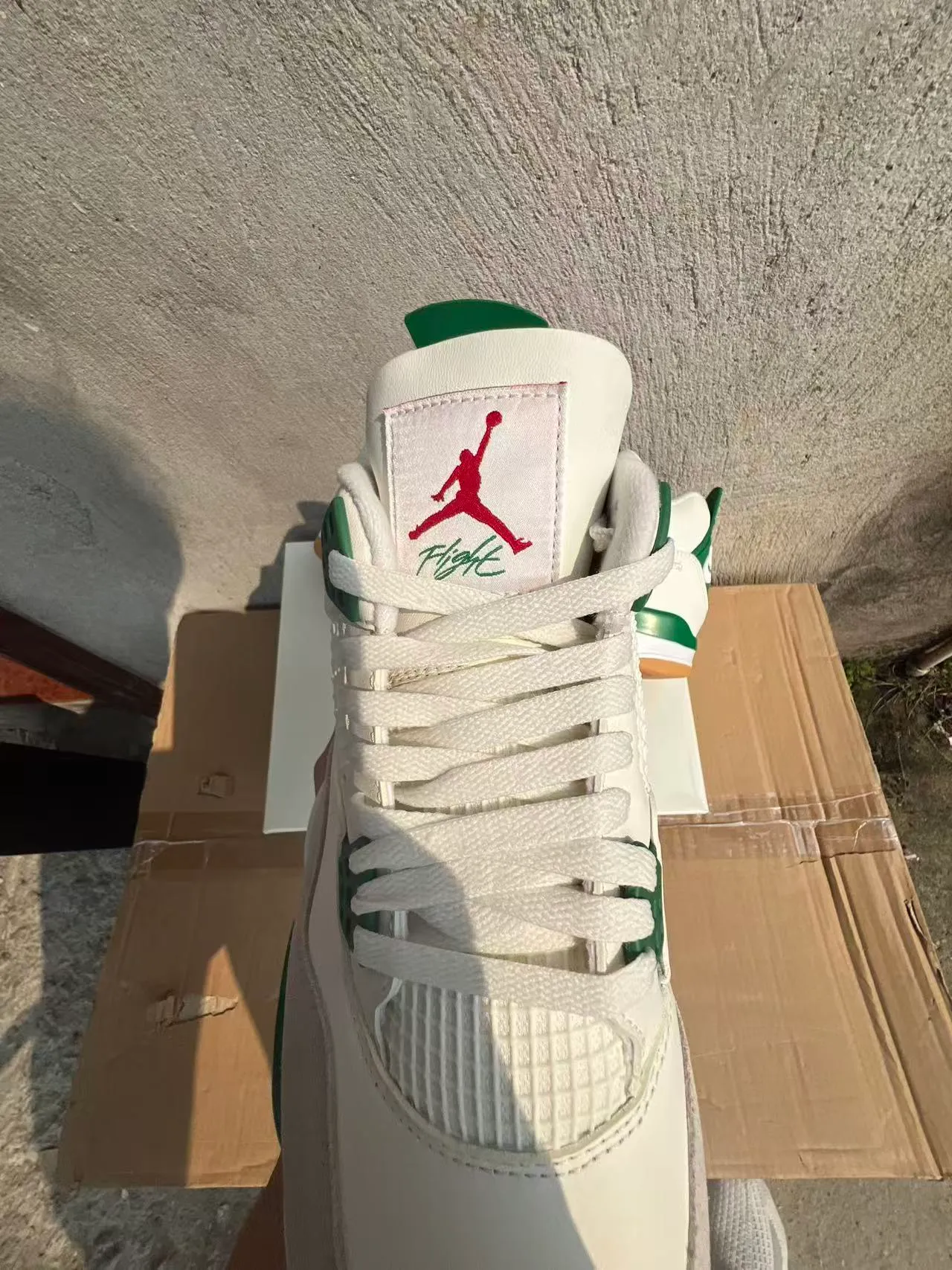 Air Jordan 4 White Green Basketball Shoes 4