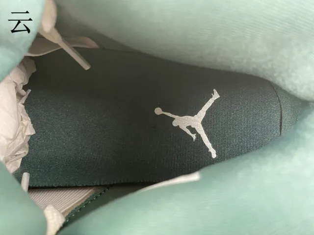 Air Jordan 4 White Metallic Green Basketball Shoes 7