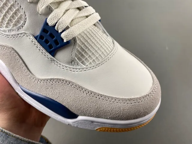 Air Jordan 4 White Navy Gum Basketball Shoes 2