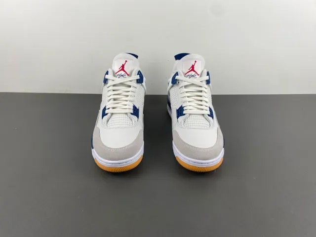 Air Jordan 4 White Navy Gum Basketball Shoes 11
