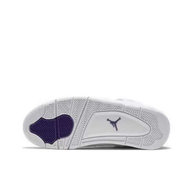 Air Jordan 4 White Purple Basketball Shoes 2