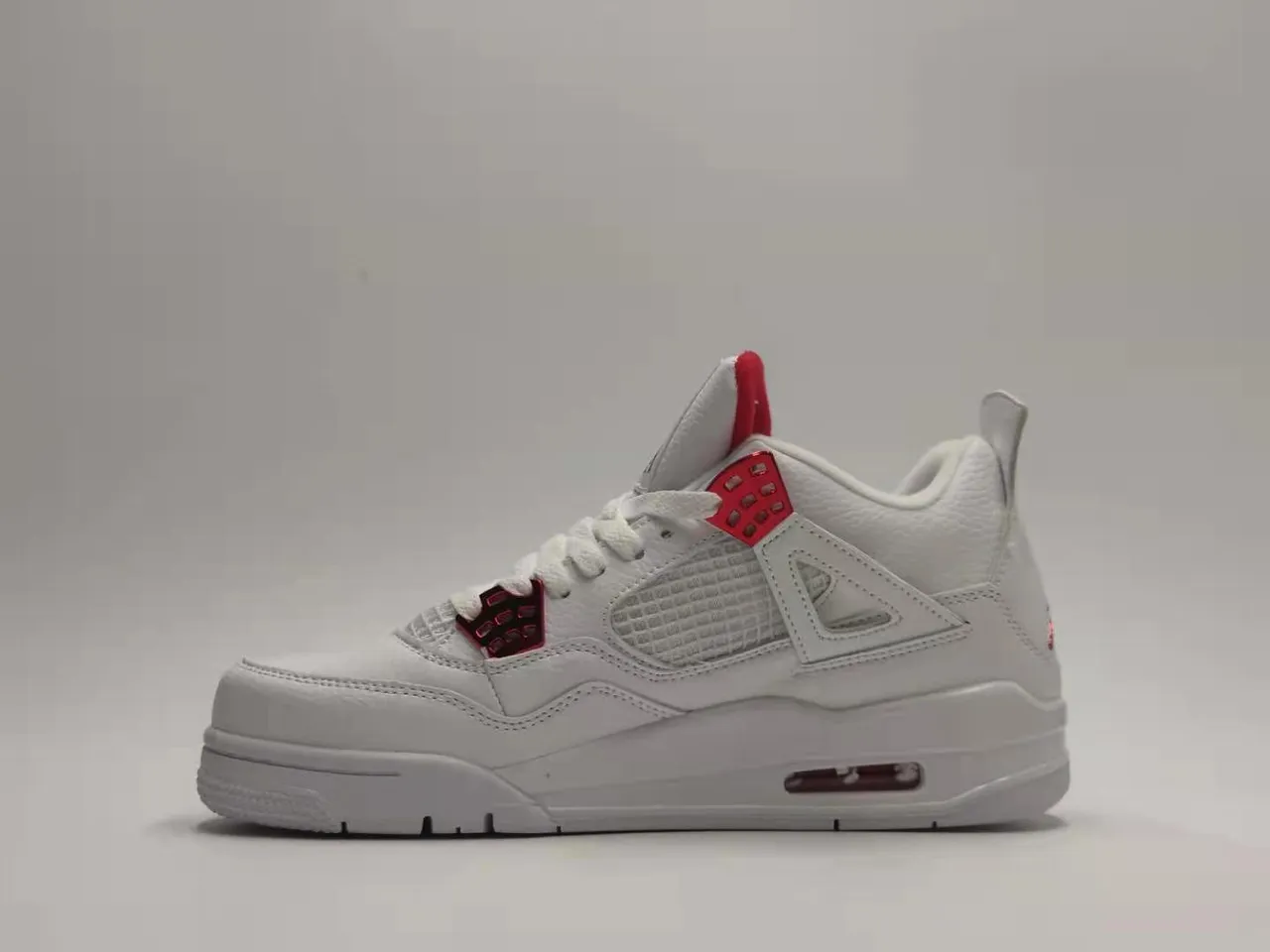 Air Jordan 4 White Red Basketball Shoes 5