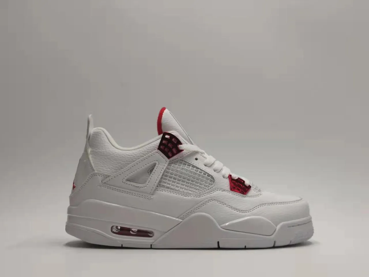 Air Jordan 4 White Red Basketball Shoes 6