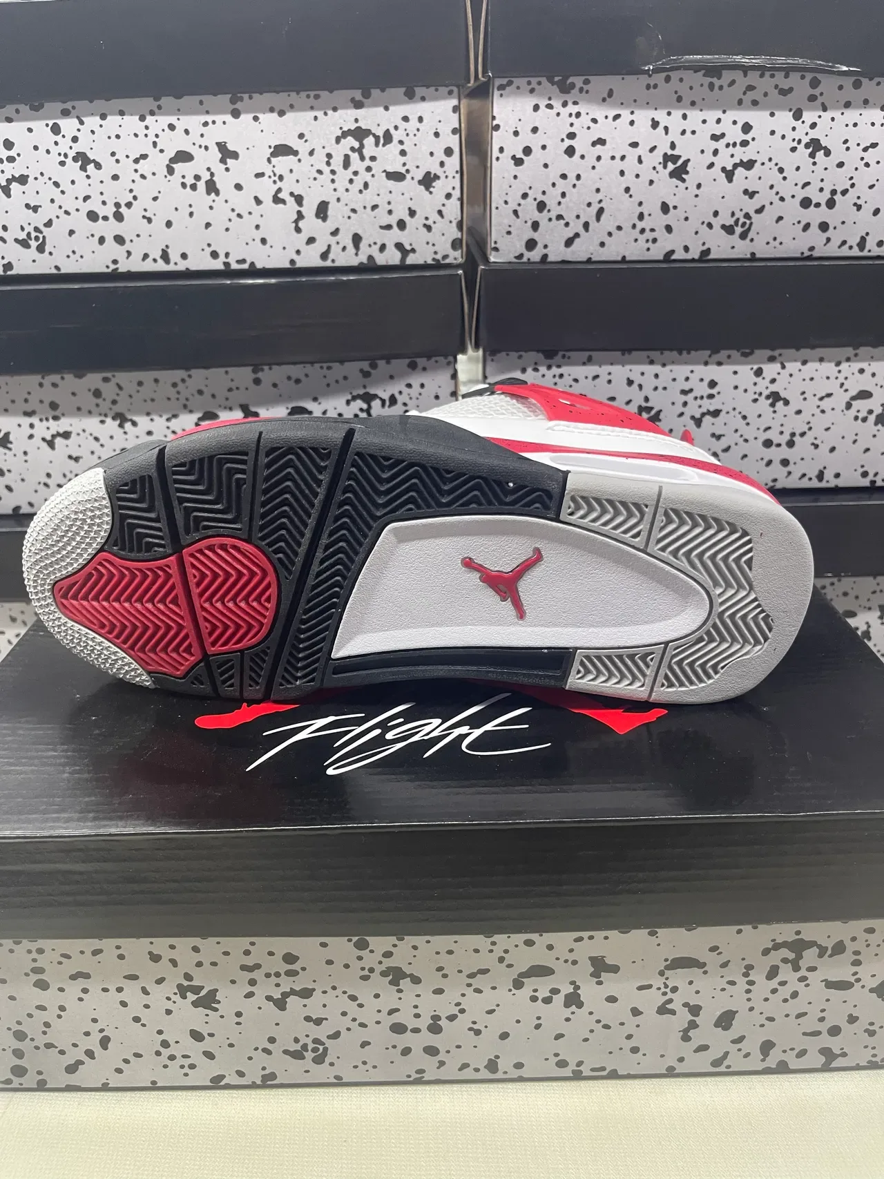 Air Jordan 4 Chaussures de Basketball Blanc Rouge Noir 2