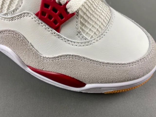 Air Jordan 4 White Red Gum Basketball Shoes 2