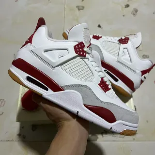 Air Jordan 4 White Red Gum Basketball Shoes
