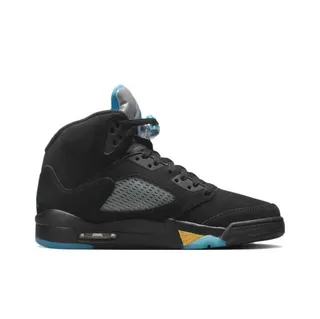 Air Jordan 5 Black Light Blue Silver Gold Basketball Shoes 3
