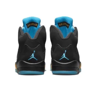Air Jordan 5 Black Light Blue Silver Gold Basketball Shoes 4