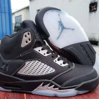 Air Jordan 5 Black White Ice Basketball Shoes
