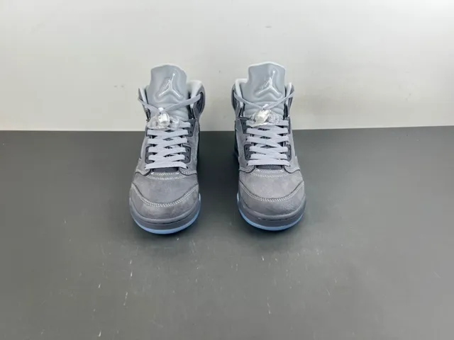 Air Jordan 5 Gray Light Blue Basketball Shoes 11