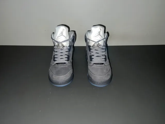 Air Jordan 5 Gray Light Blue Basketball Shoes 12