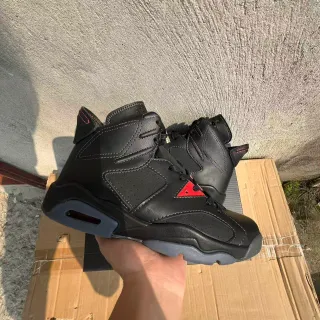 Air Jordan 6 Black Red Gray Basketball Shoes
